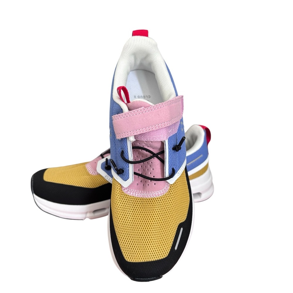 On Running Kids Sneakers in Vibrant Yellow, Pink, and Blue